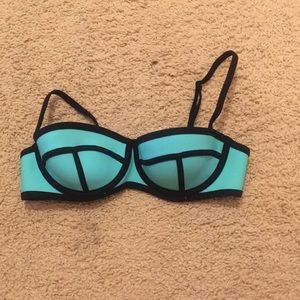 Mint Blue Triangl Bikini Top.